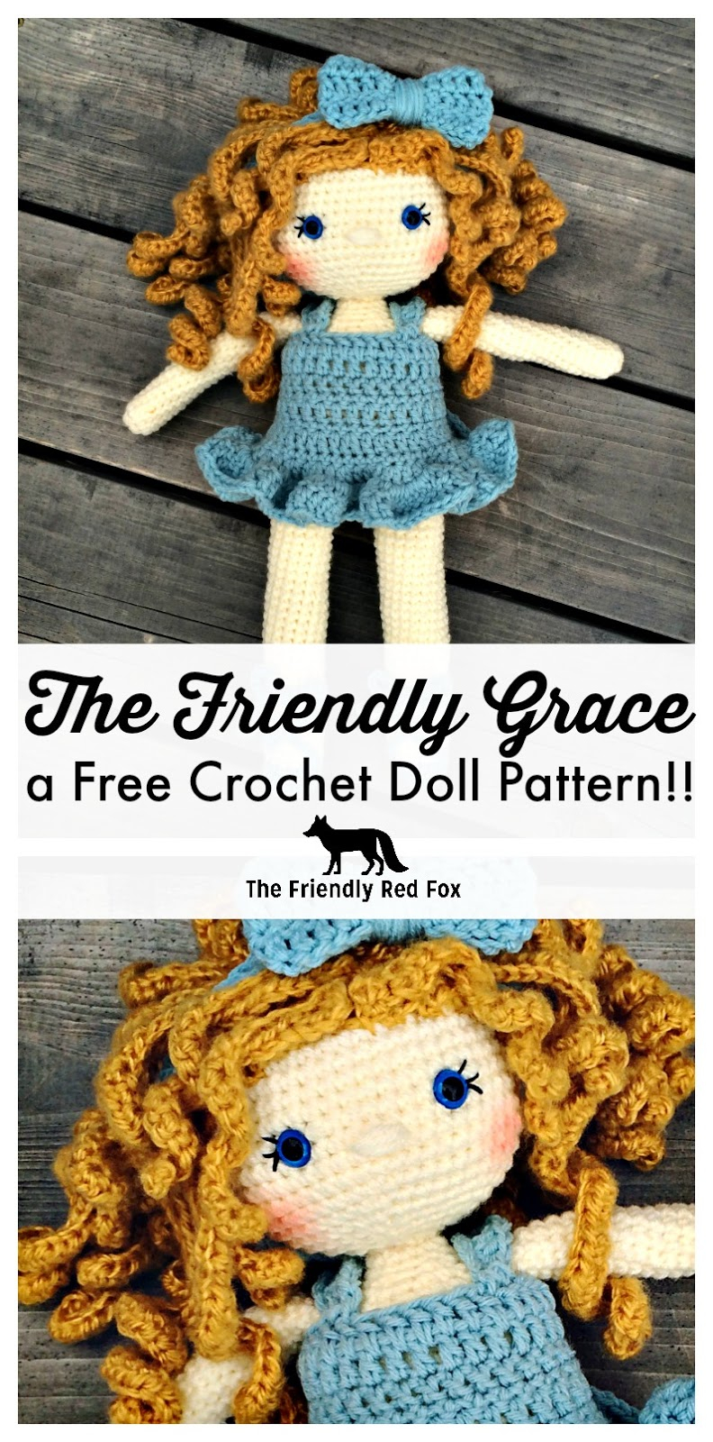 How To Follow A Crochet Pattern Free Crochet Doll Pattern The Friendly Grace Thefriendlyredfox