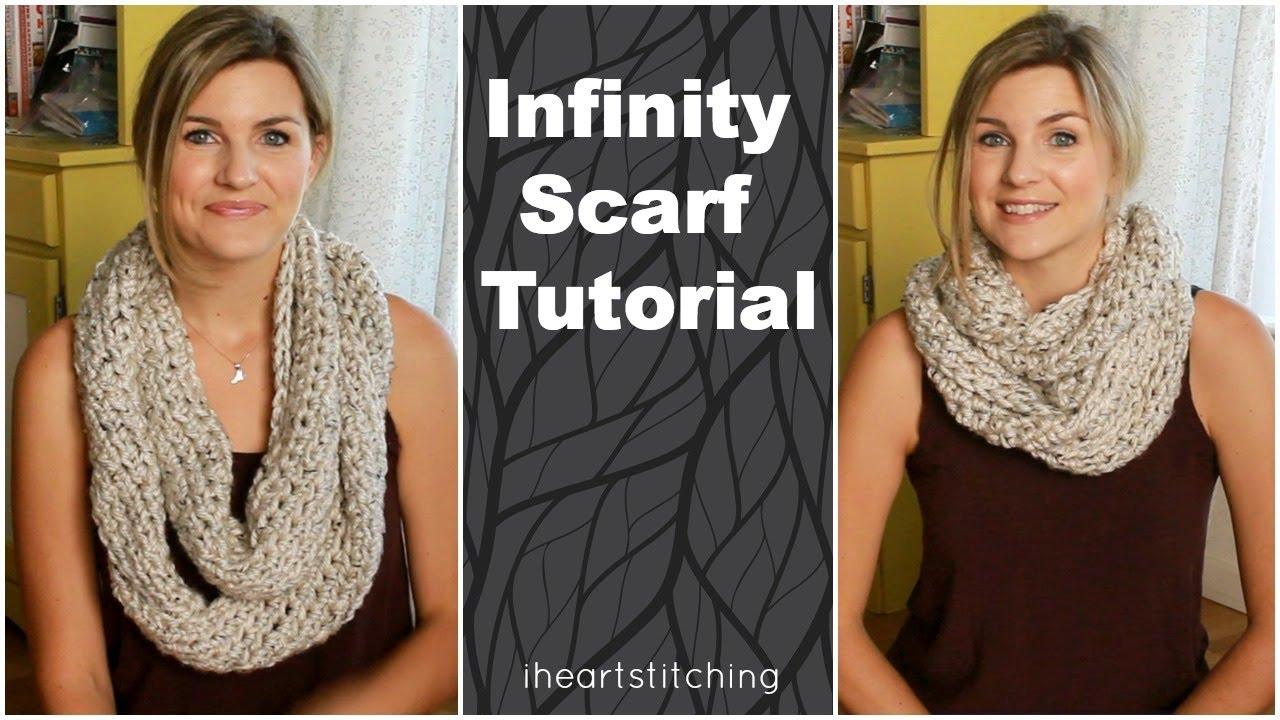 Infinity Crochet Scarf Pattern Easy Crochet Infinity Scarf Tutorial Youtube