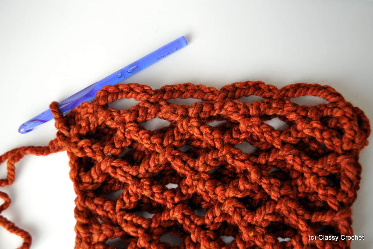 Infinity Crochet Scarf Pattern Free Pattern Diamond Lattice Chain Crochet Infinity Scarf Classy