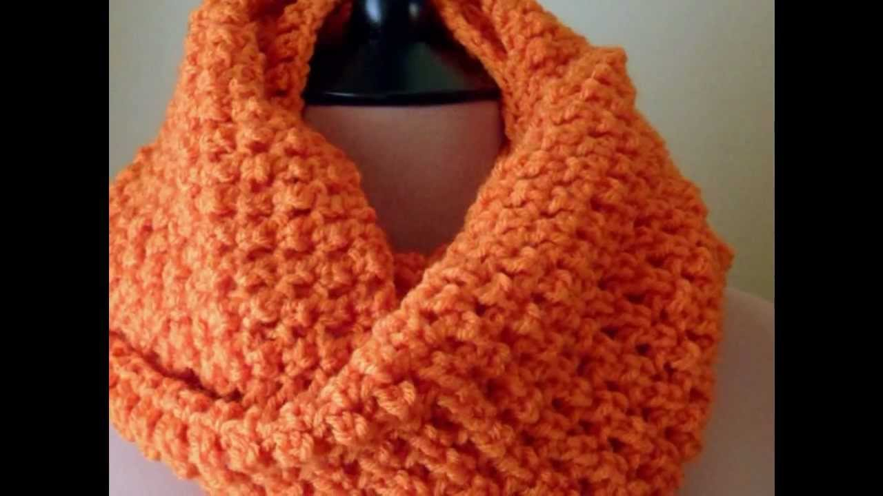Infinity Scarf Pattern Crochet Orange Crochet Infinity Scarf Easy Youtube