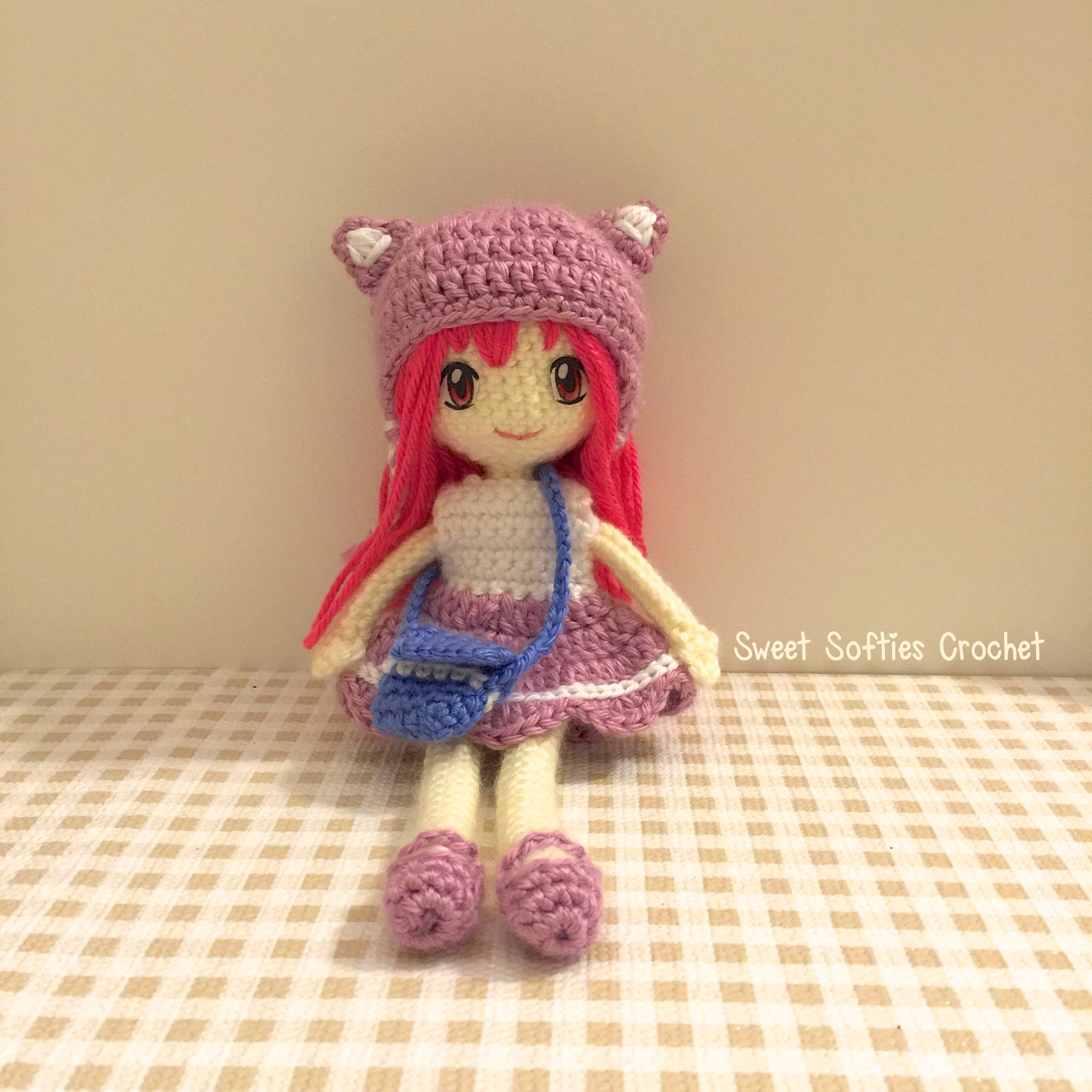 Japanese Crochet Patterns 2 Pattern Pack Japanese Anime School Girl Amigurumi Doll 9
