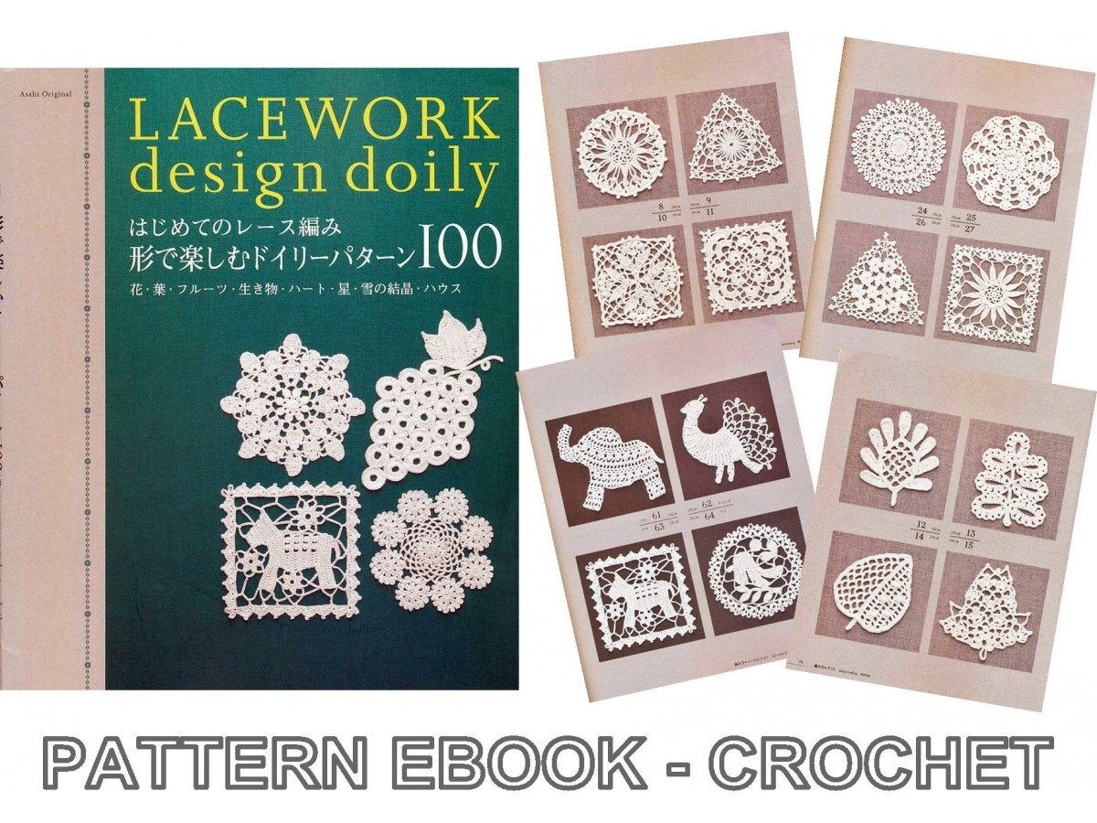 Japanese Crochet Patterns Lacework Doily Pdf Crochet Pattern Japanese Ebook No022