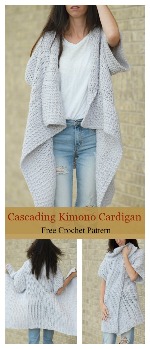 Kimono Crochet Pattern Cascading Kimono Cardigan Free Crochet Pattern Cool Creativities