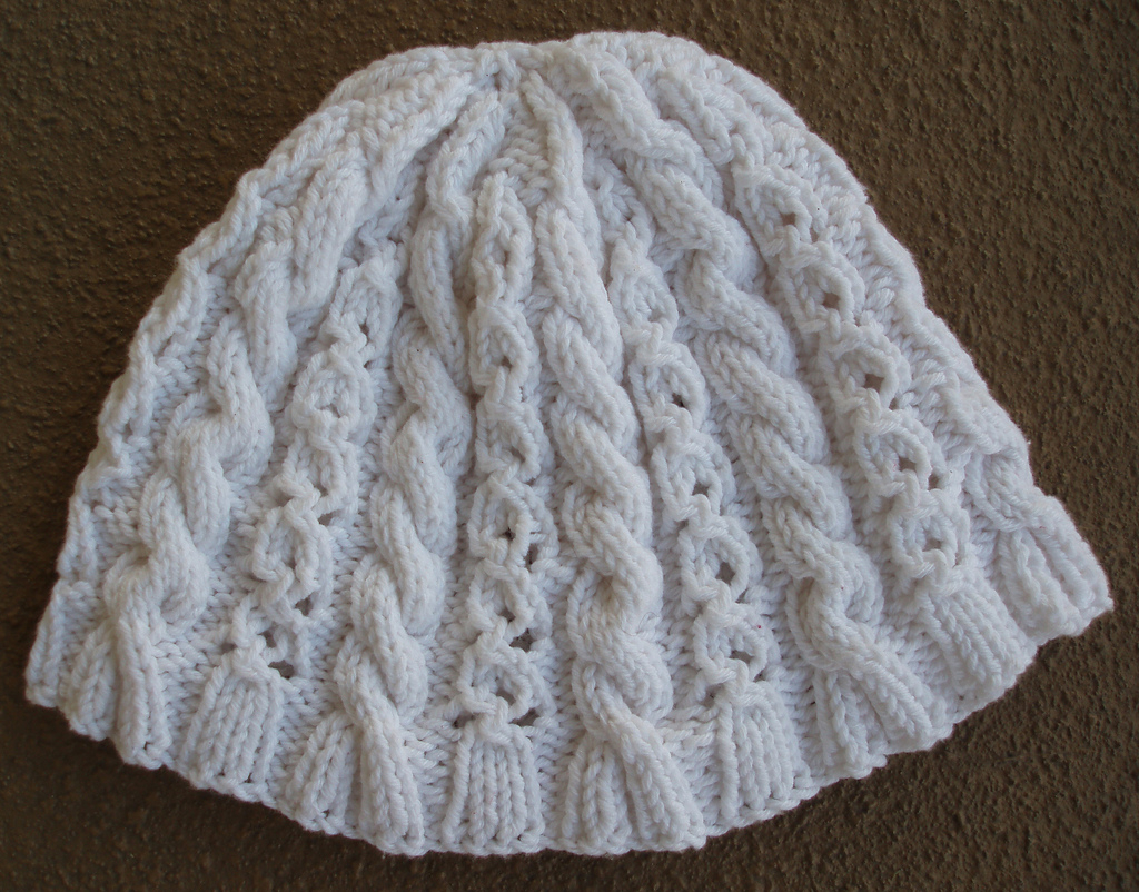 Lace Hat Crochet Pattern Cable And Lace Hat Pattern Is Lion Brand And Is Availab Flickr