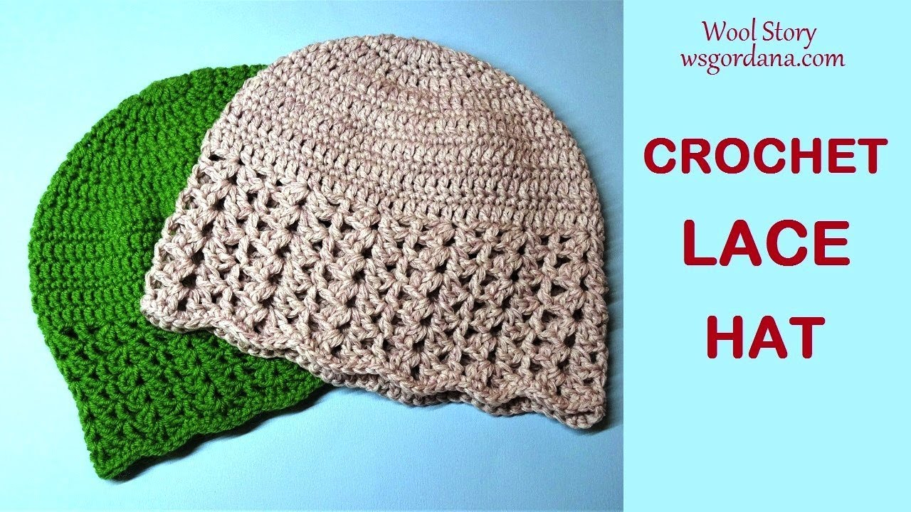 Lace Hat Crochet Pattern How To Crochet A Lace Hat For Beginner Heklana Kapa Youtube