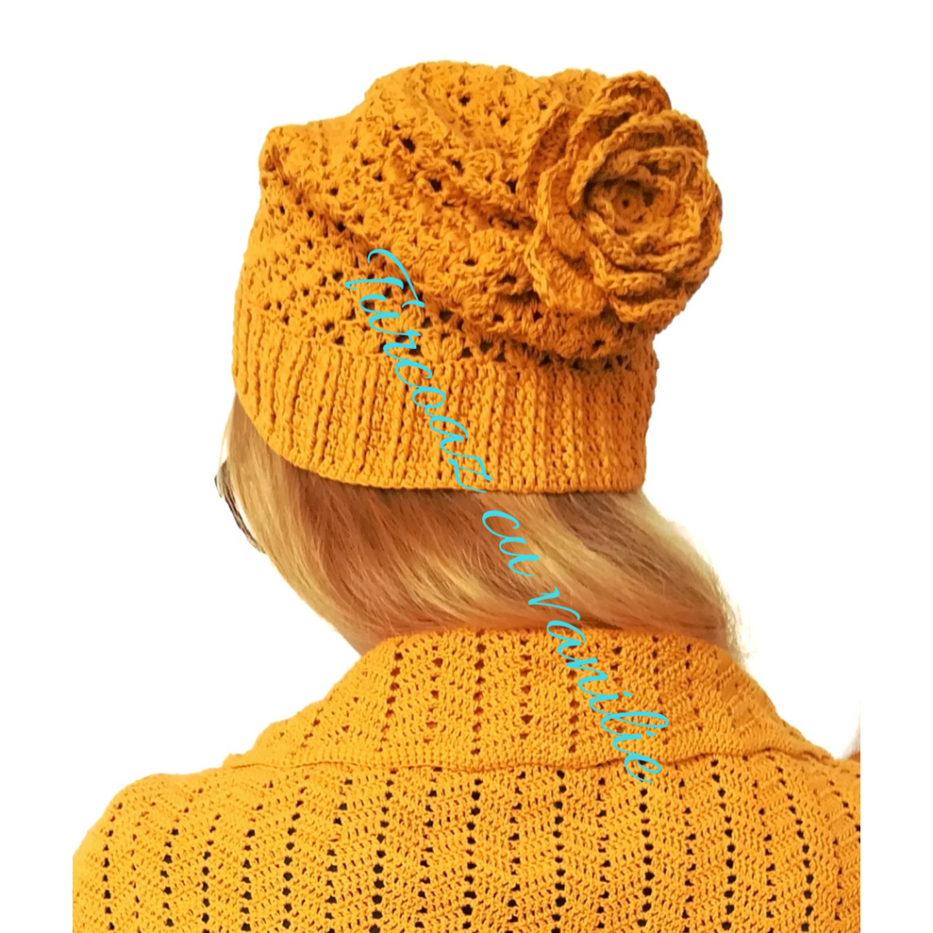 Lace Hat Crochet Pattern How To Crochet Julia Lace Slouchy Hat Free Pattern Turcoaz Cu Vanilie