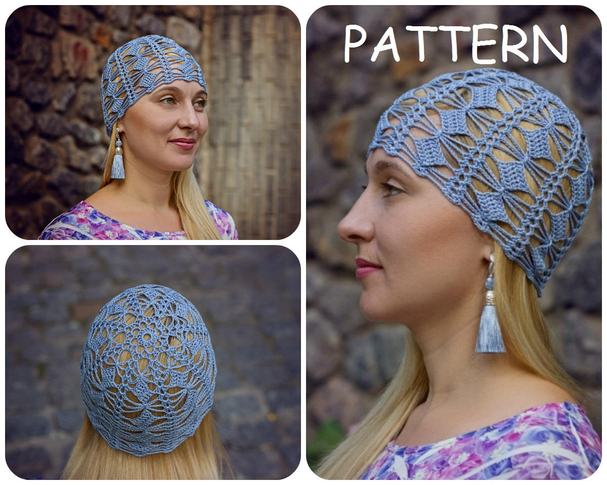Lace Hat Crochet Pattern Womens Hat Crochet Pattern Retro Beanie Crochet Hat Etsy