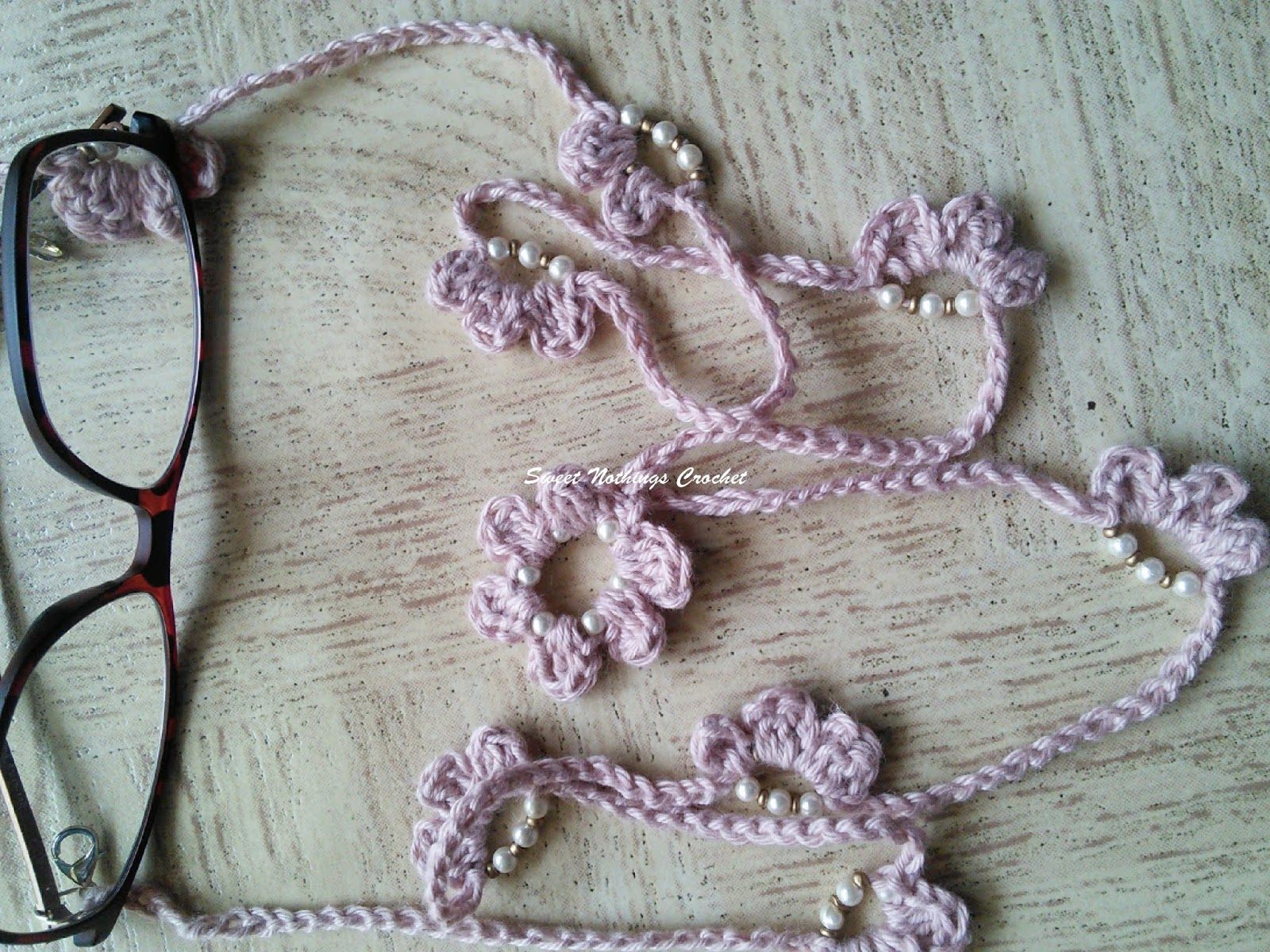 Lanyard Crochet Pattern Sweet Nothings Crochet Beaded Eye Glass Chain