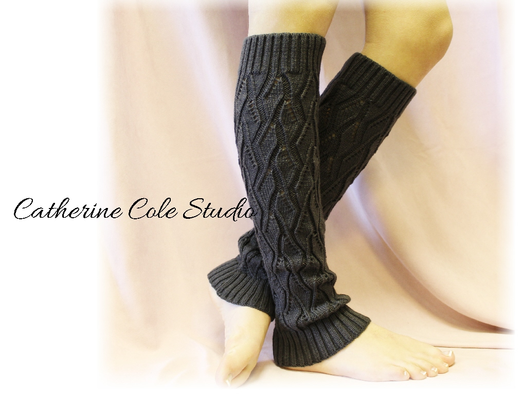 Leg Warmer Crochet Pattern Charcoal Basic Open Crochet Knit Leg Warmers Womens Knit Pattern