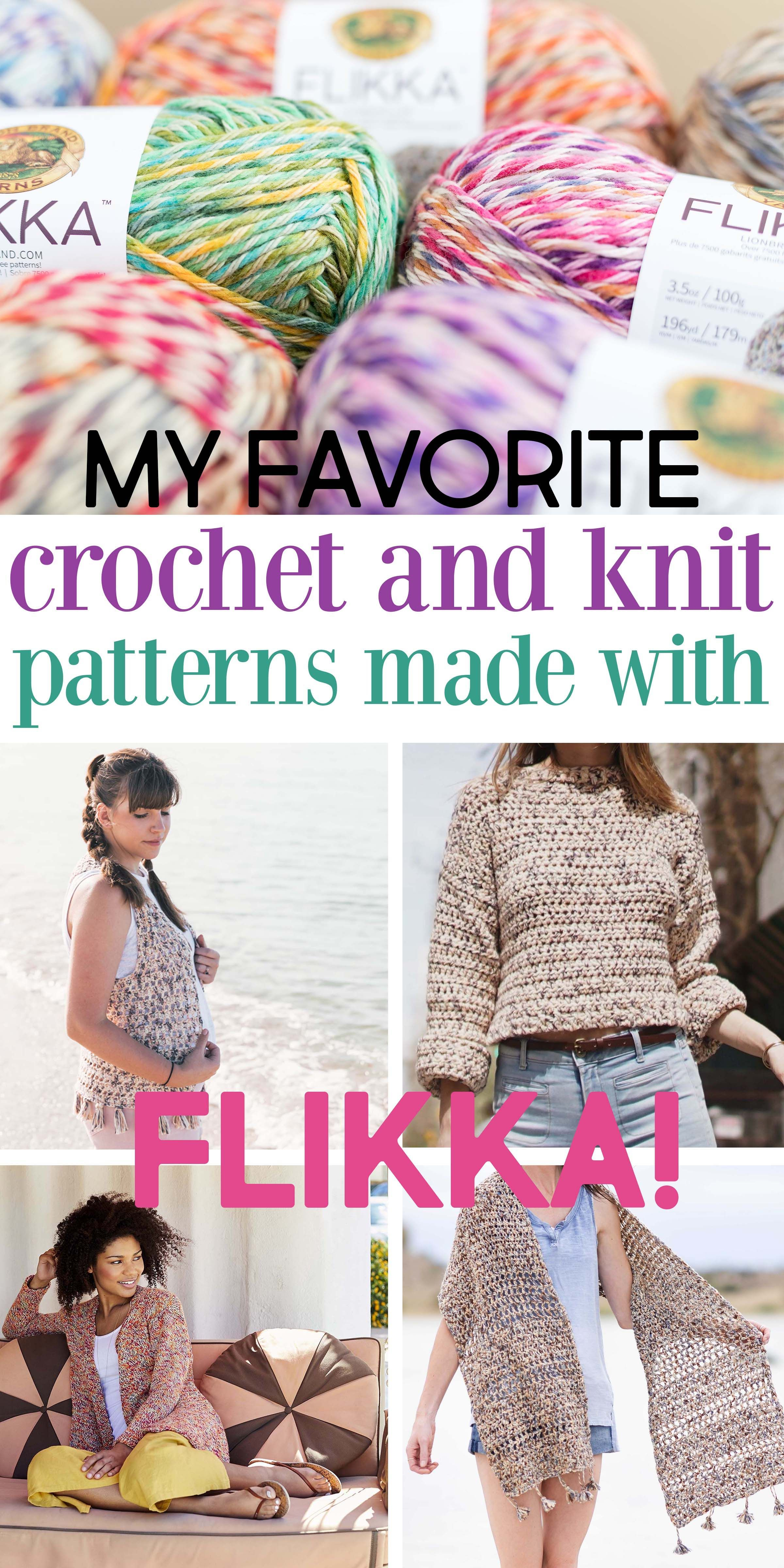 Lion Brand Free Crochet Patterns 10 Lion Brand Flikka Crochet Knit Patterns Can Do Pinners