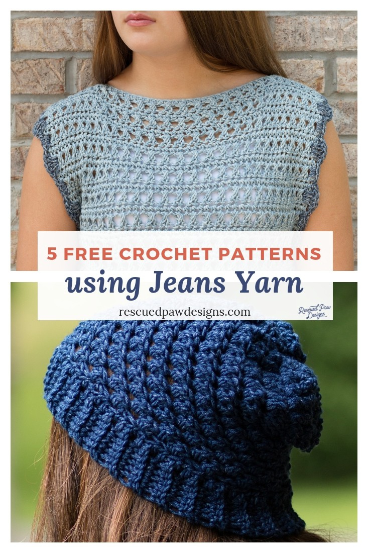 Lion Brand Free Crochet Patterns 5 Crochet Patterns Using Jeans Yarn Rescuedpawdesigns