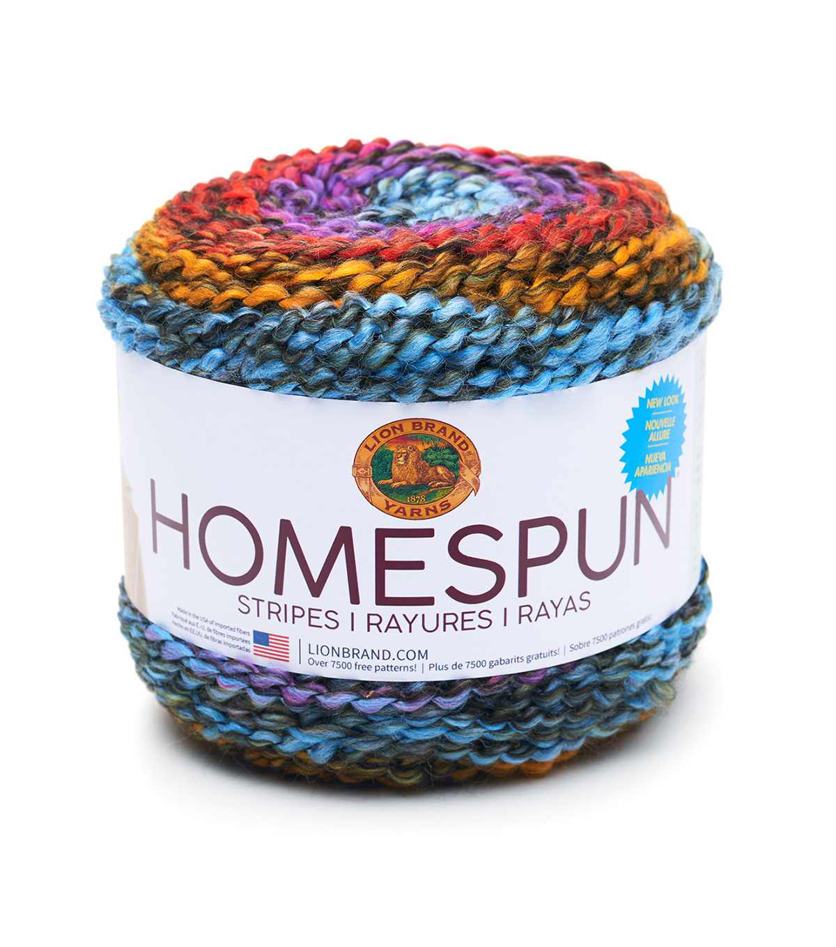 Lion Brand Free Crochet Patterns Lion Brand Homespun Stripes New Look Yarn Joann