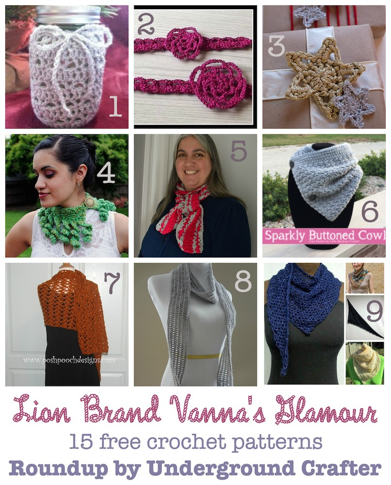 Lionbrand Com Free Crochet Patterns 15 Free Crochet Patterns In Lion Brand Vannas Glamour Yarn