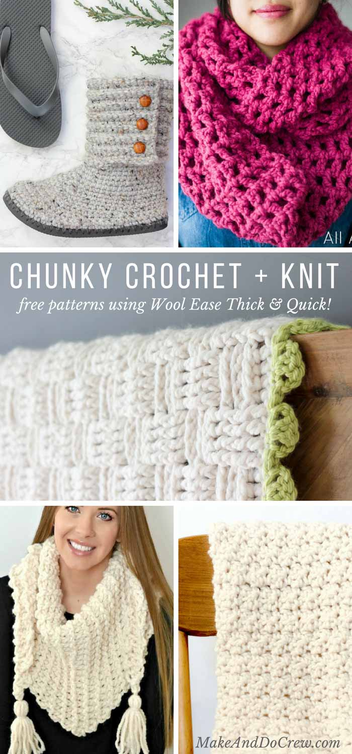 Lionbrand Com Free Crochet Patterns Lion Brand Wool Ease Thick Quick Free Patterns Make Do Crew