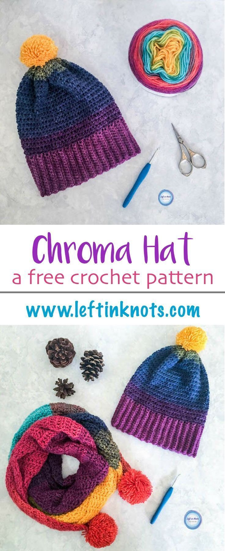 Lionbrand Com Free Crochet Patterns The Chroma Hat Is A Simple Slouch Hat That Works Up Quickly Using