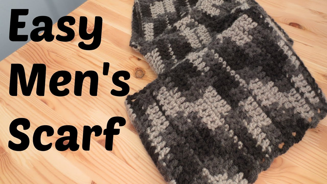 Male Scarf Crochet Pattern Easy Mens Scarf Youtube
