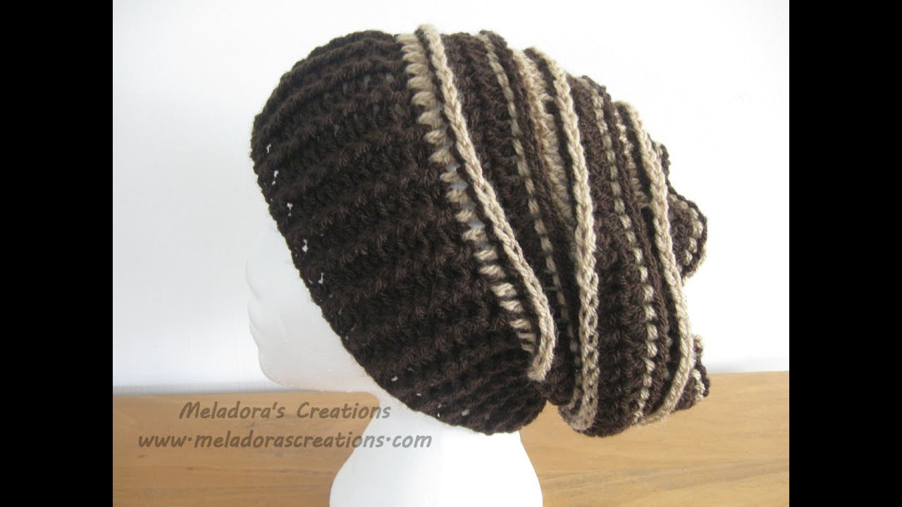 Mens Slouchy Beanie Crochet Pattern Riptide Slouch Hat Crochet Tutorial Youtube