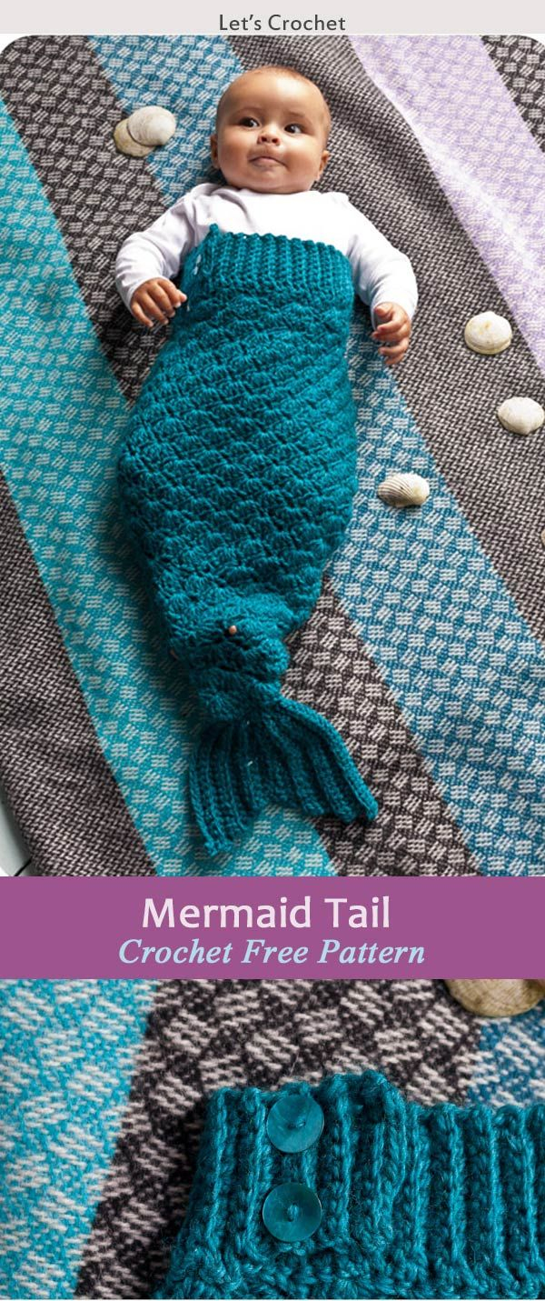 Mermaid Crochet Pattern For Baby Crochet Mermaid Tail Blanket Patterns 3 Free Crochet Patterns