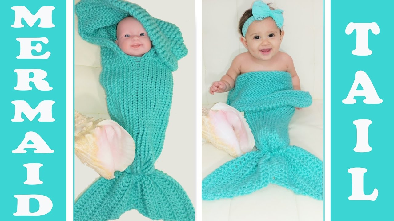 Mermaid Crochet Pattern For Baby Pt1 Glamas 2 In 1 Loom Knit Mermaid Tail Cocoonblanket Youtube
