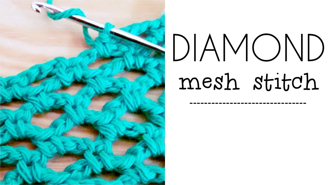 Mesh Scarf Crochet Pattern How To Crochet Diamond Mesh Stitch Diamond Lace Crochet Lovers