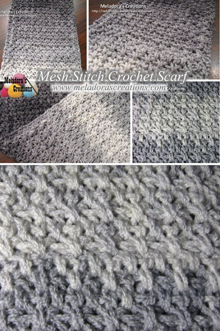 Mesh Scarf Crochet Pattern Mesh Stitch Scarf Free Crochet Pattern