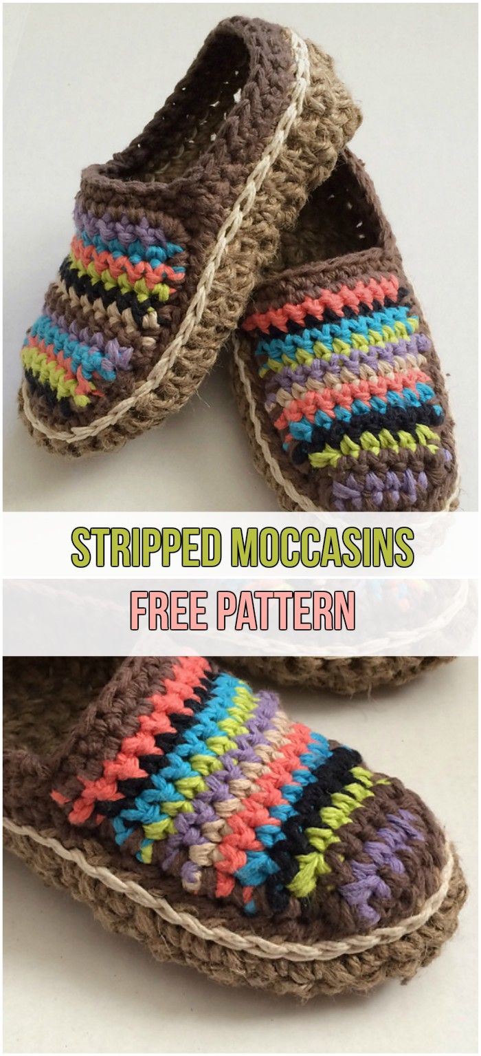 Moccasin Crochet Pattern 7 Easy Crochet Slippers Free Patterns Zapatos Pinterest