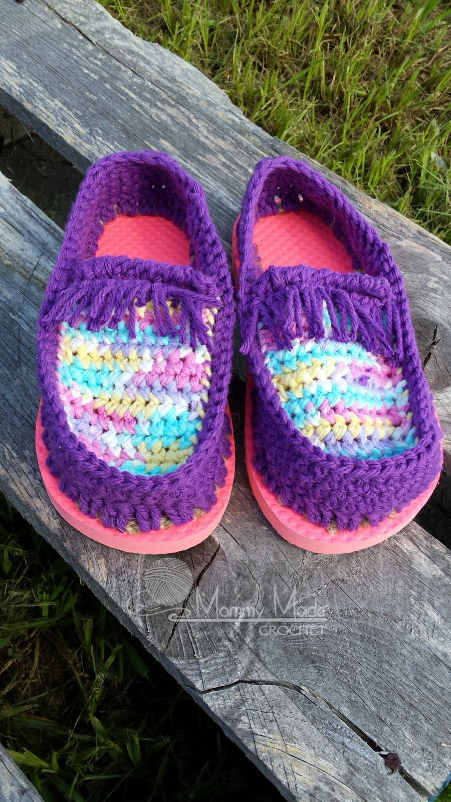 Moccasin Crochet Pattern Mommy Made Crochet Cotton Moccasin Shoes With Flip Flop Soles