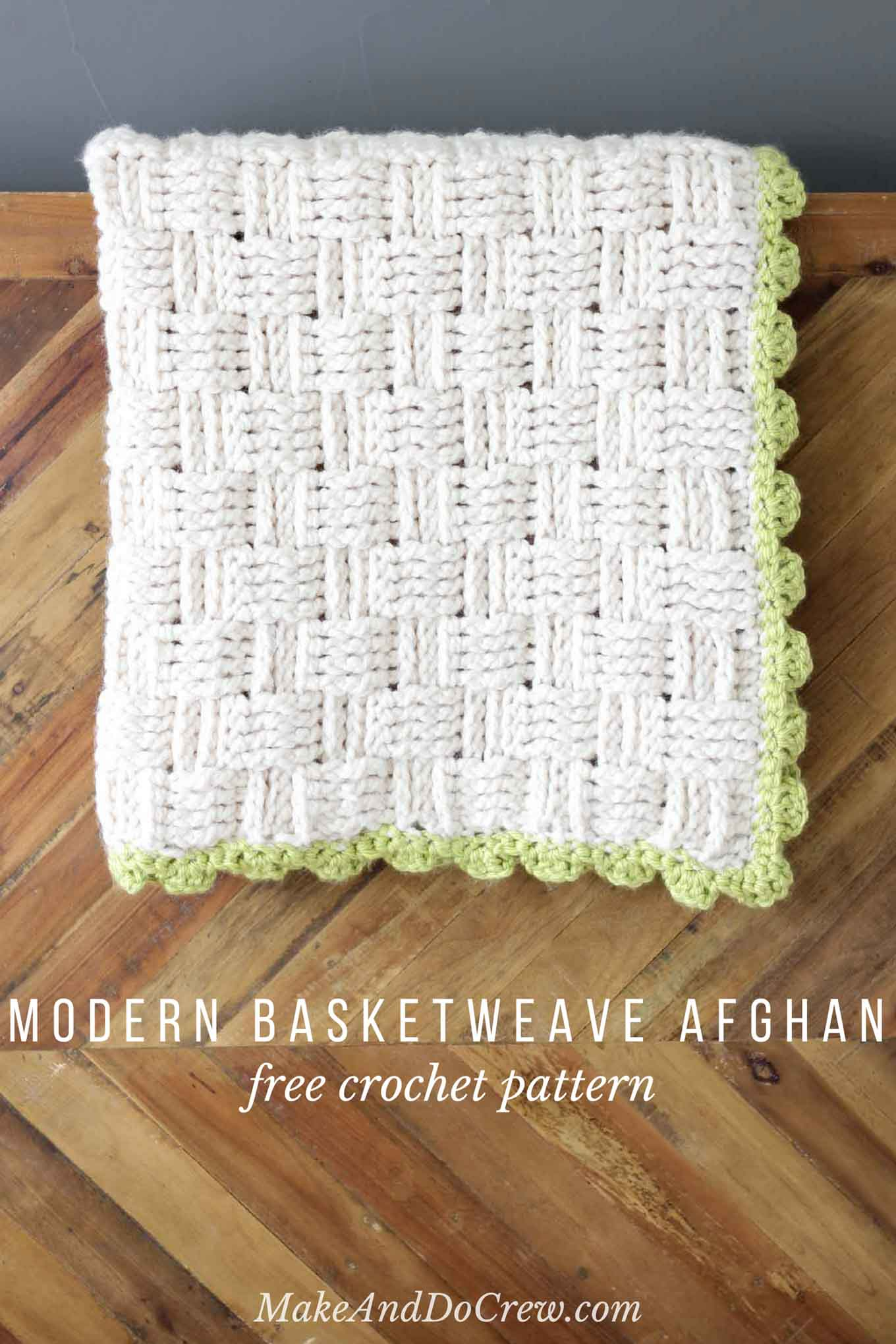Modern Crochet Patterns Free Modern Crochet Basket Weave Blanket Free Pattern