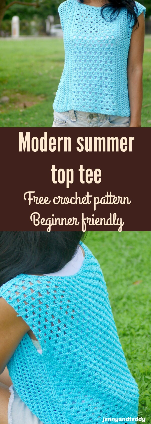 Modern Crochet Patterns Free Modern Summer Top Tee Free Crochet Pattern