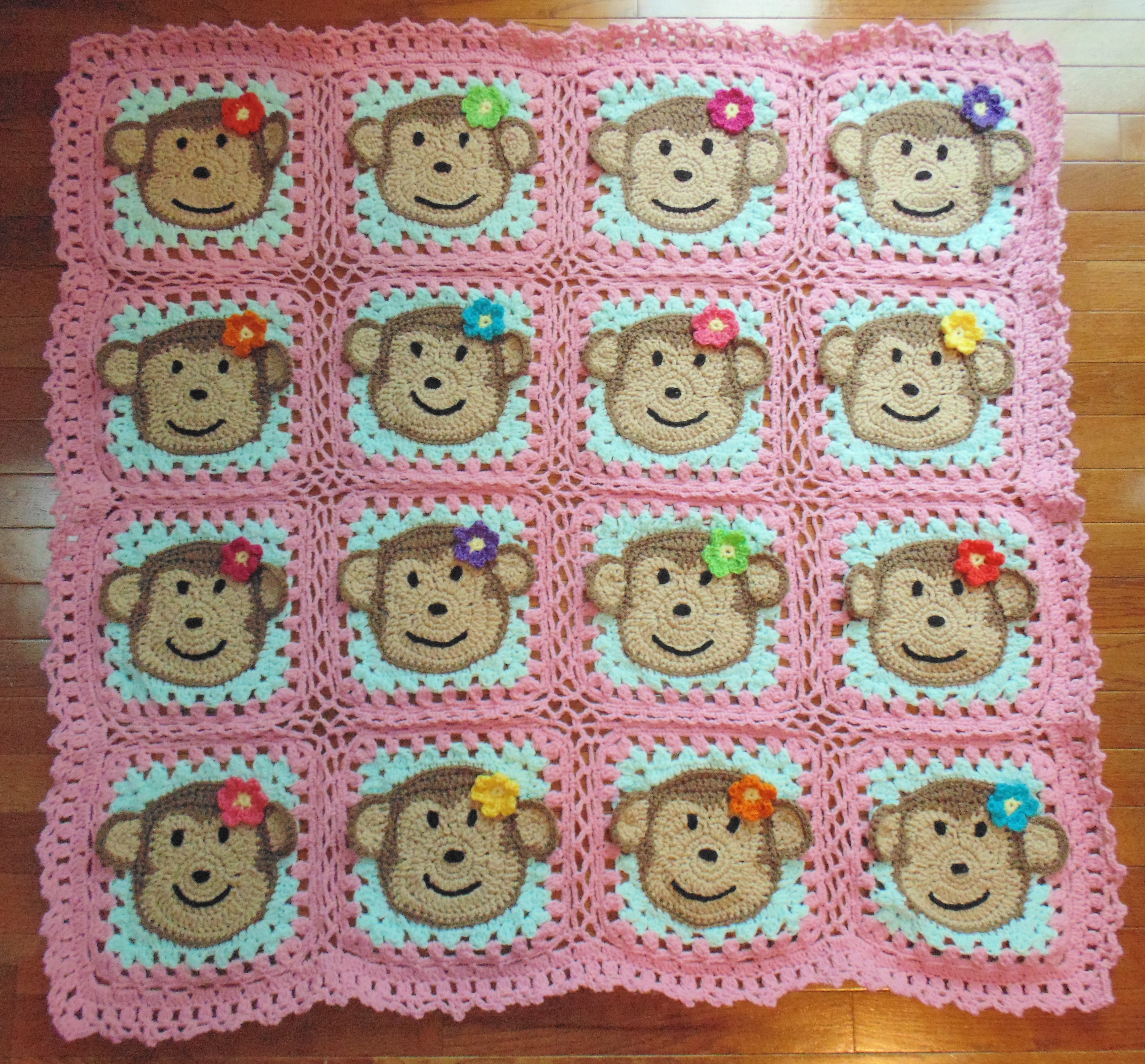 Monkey Blanket Crochet Pattern Barrel Of Monkeys Ba Blanket Crochet Pattern