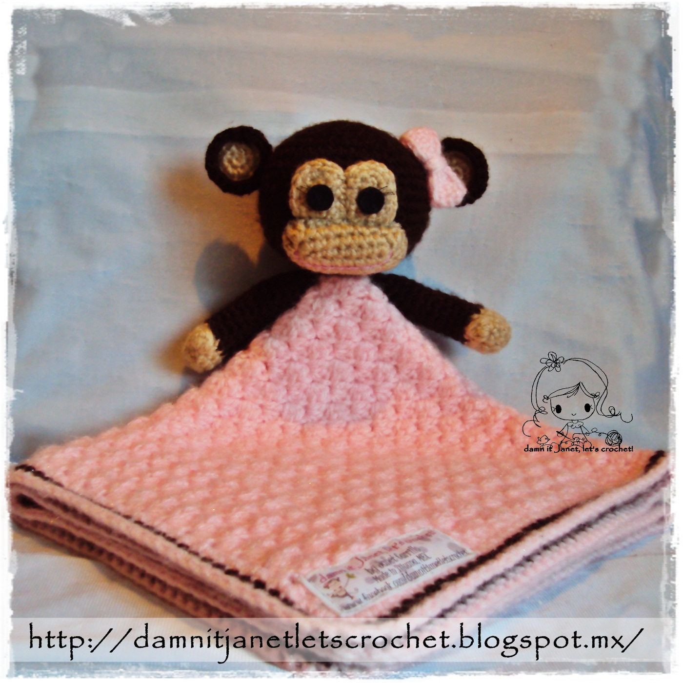 Monkey Blanket Crochet Pattern Damn It Janet Lets Crochet Monkey Security Blanket