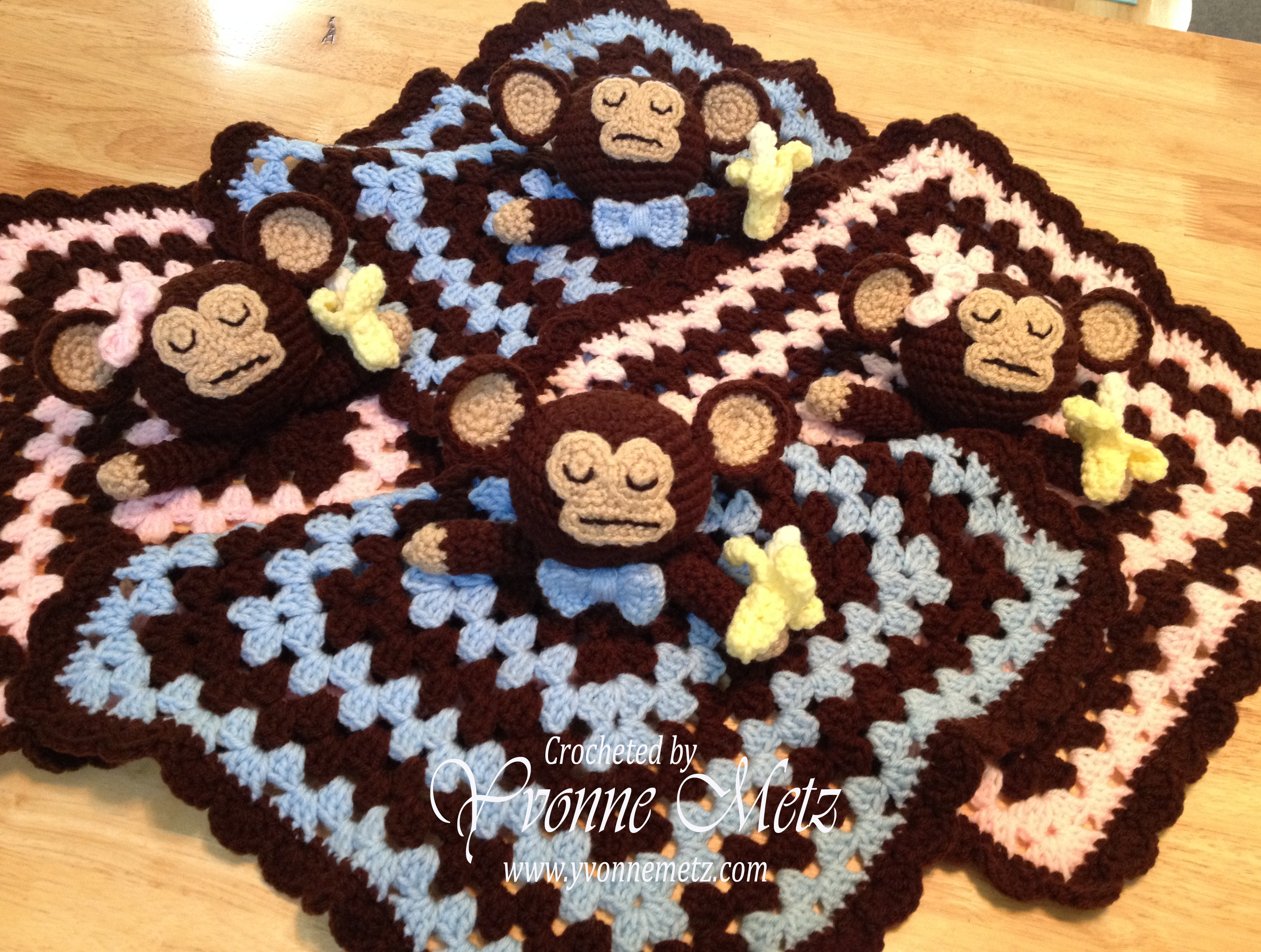 Monkey Blanket Crochet Pattern Whole Lot Of Monkey Business Yvonne Metz