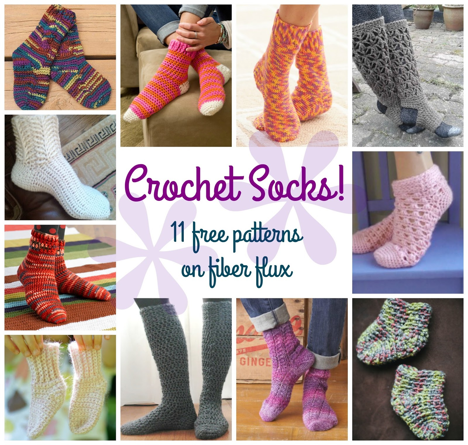 Pattern For Crochet Socks Fiber Flux Comfy Crochet Socks 11 Free Patterns