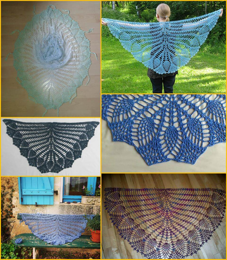 Pineapple Crochet Shawl Pattern 100 Free Crochet Shawl Patterns Free Crochet Patterns Diy Crafts