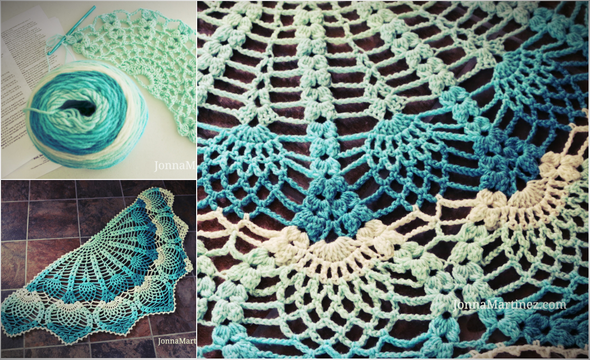 Pineapple Crochet Shawl Pattern Free Pattern Pineapple Peacock Crocheted Shawl Video Tutorial