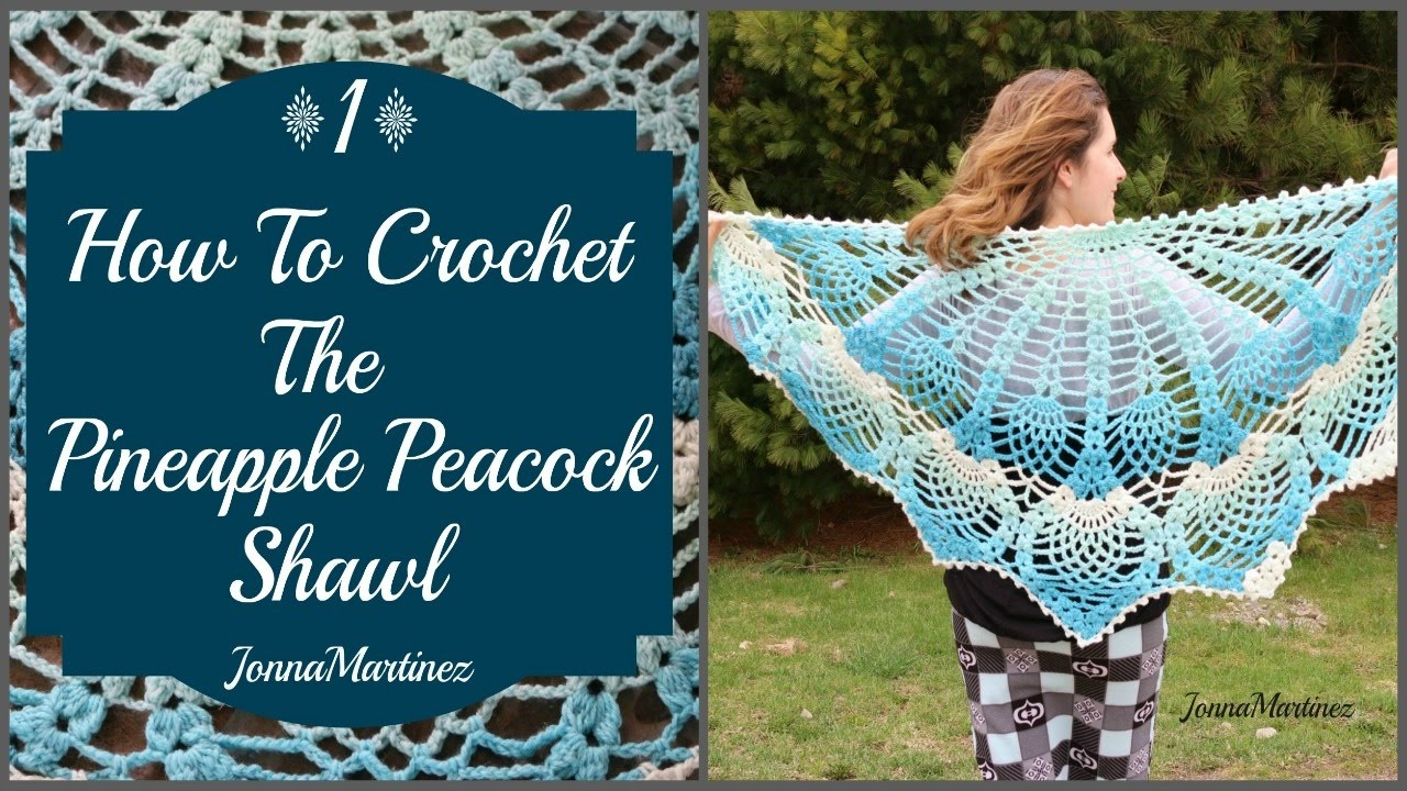 Pineapple Crochet Shawl Pattern How To Crochet The Pineapple Peacock Shawl Part 1 Youtube
