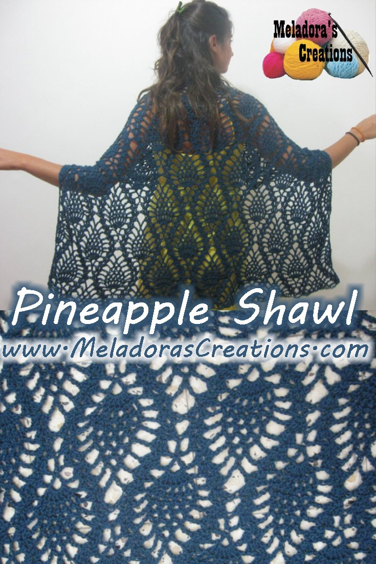 Pineapple Crochet Shawl Pattern Pineapple Lace Stitch Shawl Free Crochet Pattern