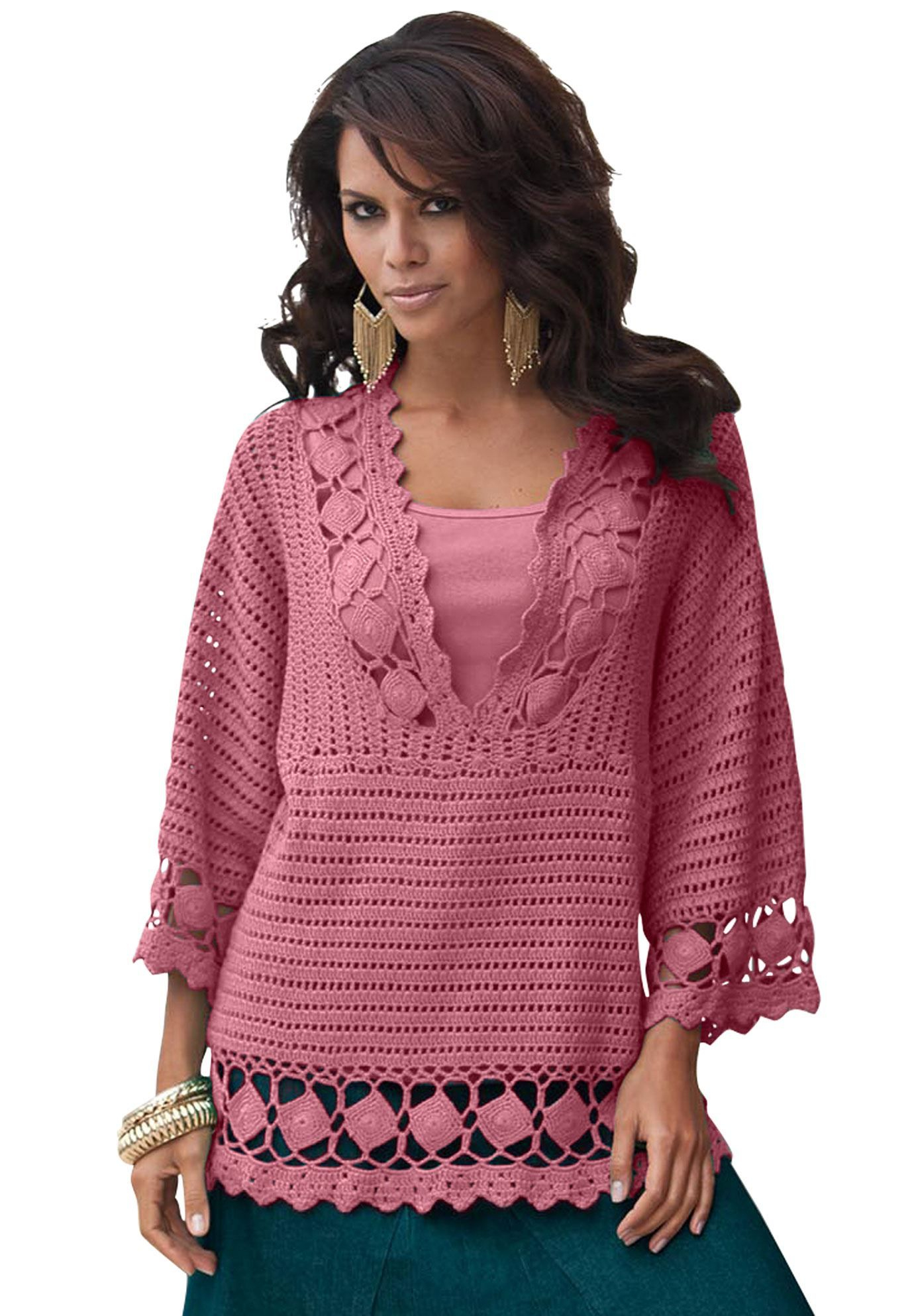 Plus Size Crochet Patterns Plus Size Crochet V Neck Tunic Crochet