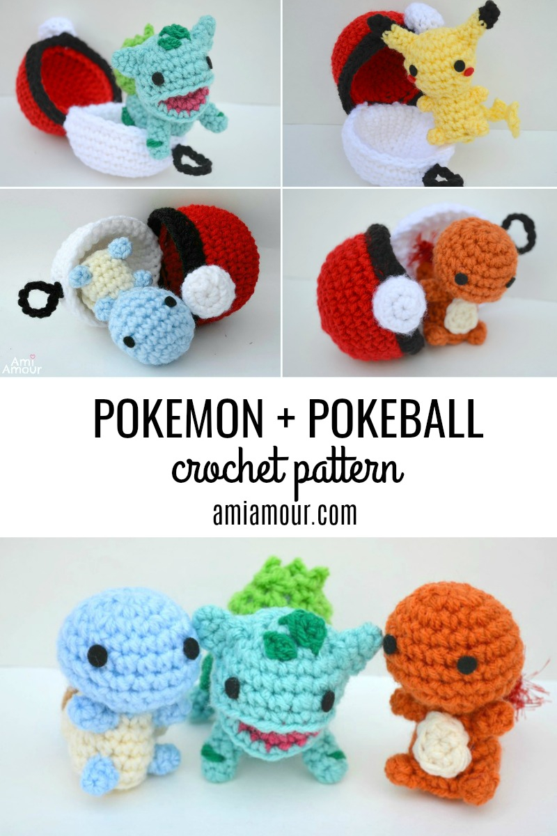 Pokemon Crochet Patterns Pikachu And Pokeball Pod Pattern Ami Amour
