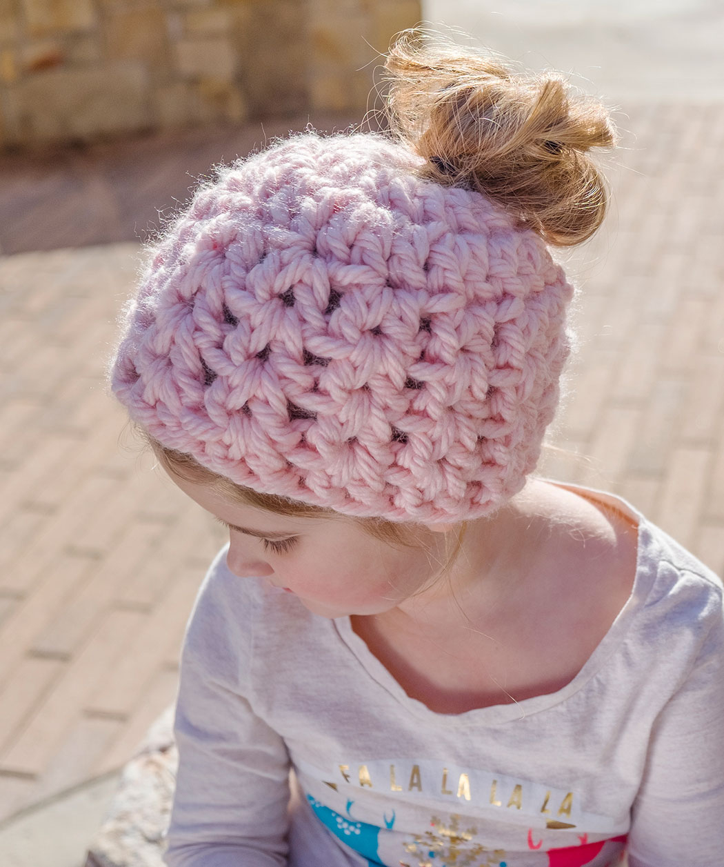 Ponytail Crochet Hat Pattern Free Messy Bun Hat Pattern Collection Red Heart