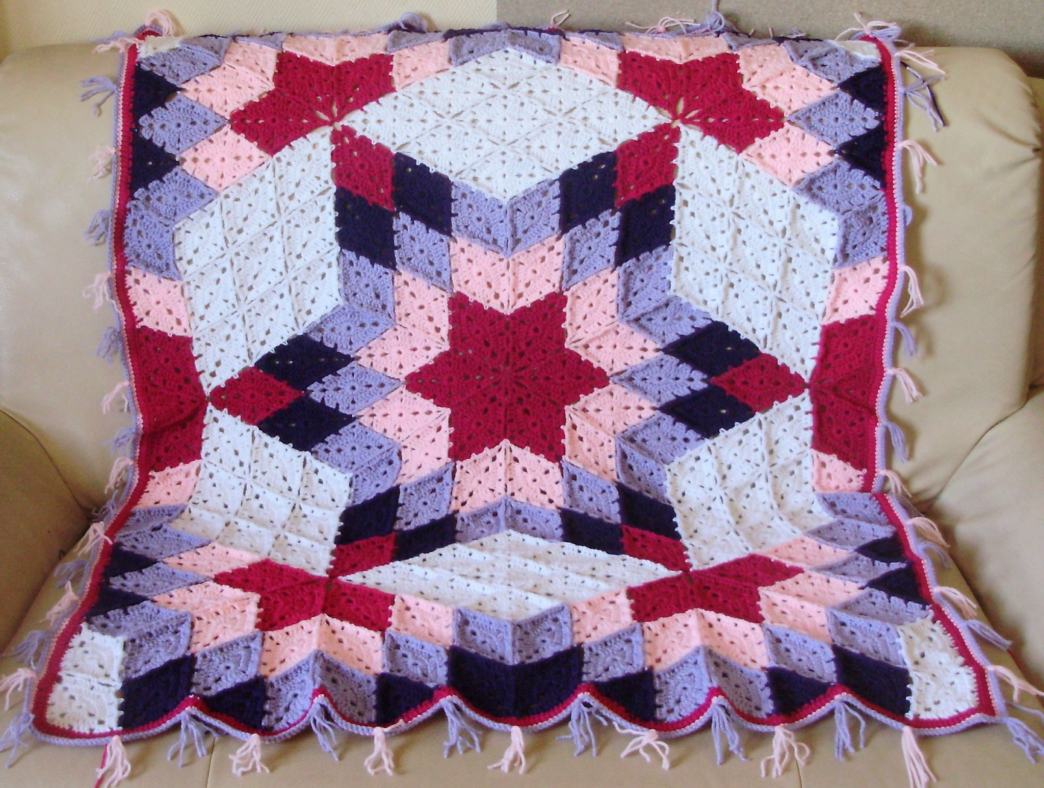 Prairie Star Crochet Pattern Prairie Star Afghan Petit Modle Crochet Pinterest Crochet