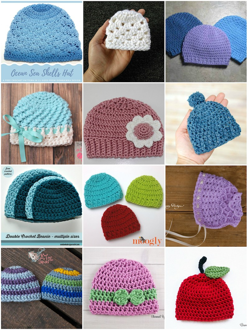 Preemie Crochet Hat Pattern 30 Free Crochet And Knitting Patterns For Preemie Hats Underground