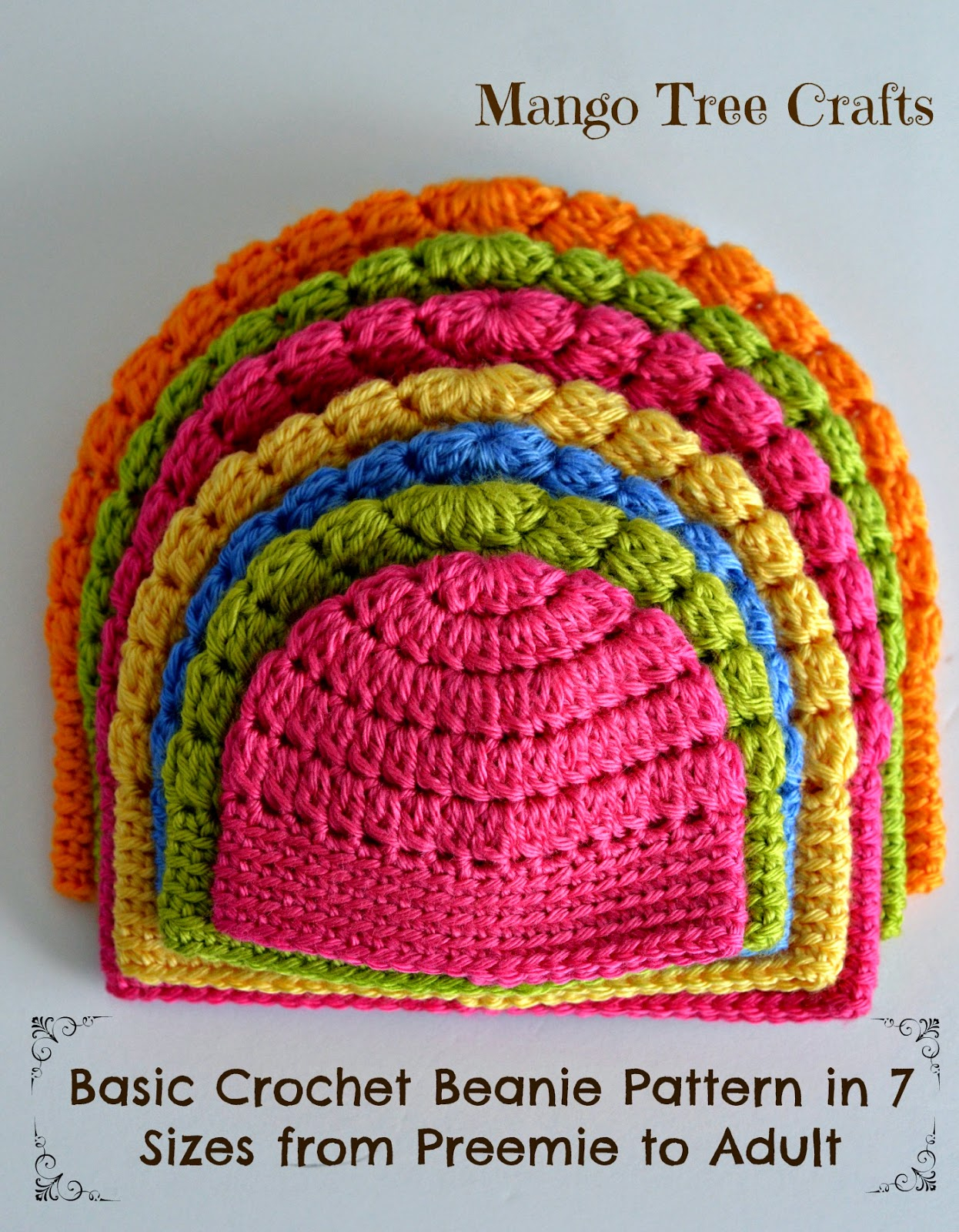 Preemie Crochet Hat Pattern Free Basic Beanie Crochet Pattern All Sizes