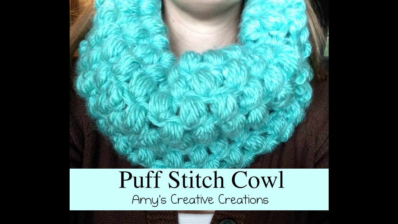 Puff Stitch Scarf Crochet Pattern Crochet Puff Stitch Cowl Tutorial Crochet Jewel Youtube