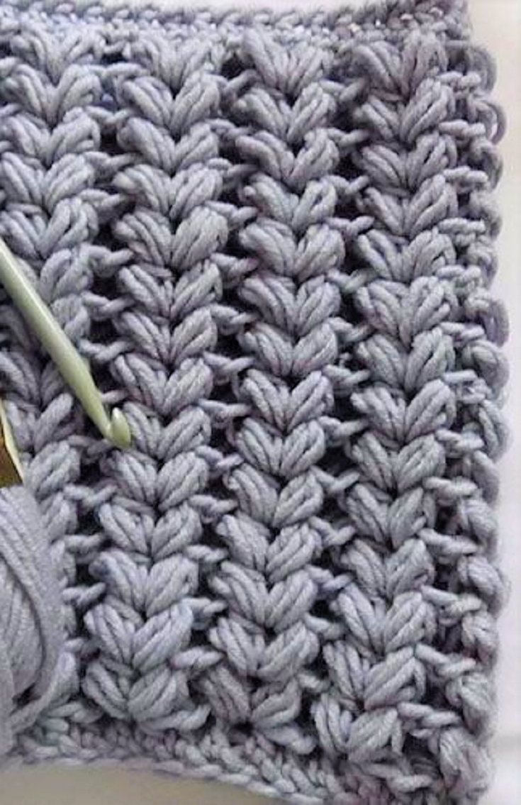 Puff Stitch Scarf Crochet Pattern Learn A New Crochet Stitch V Shaped Puff Stitch Video Tutorial