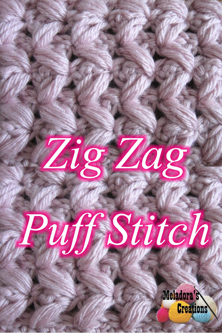Puff Stitch Scarf Crochet Pattern Zig Zag Puff Stitch Free Crochet Pattern Meladoras Creations