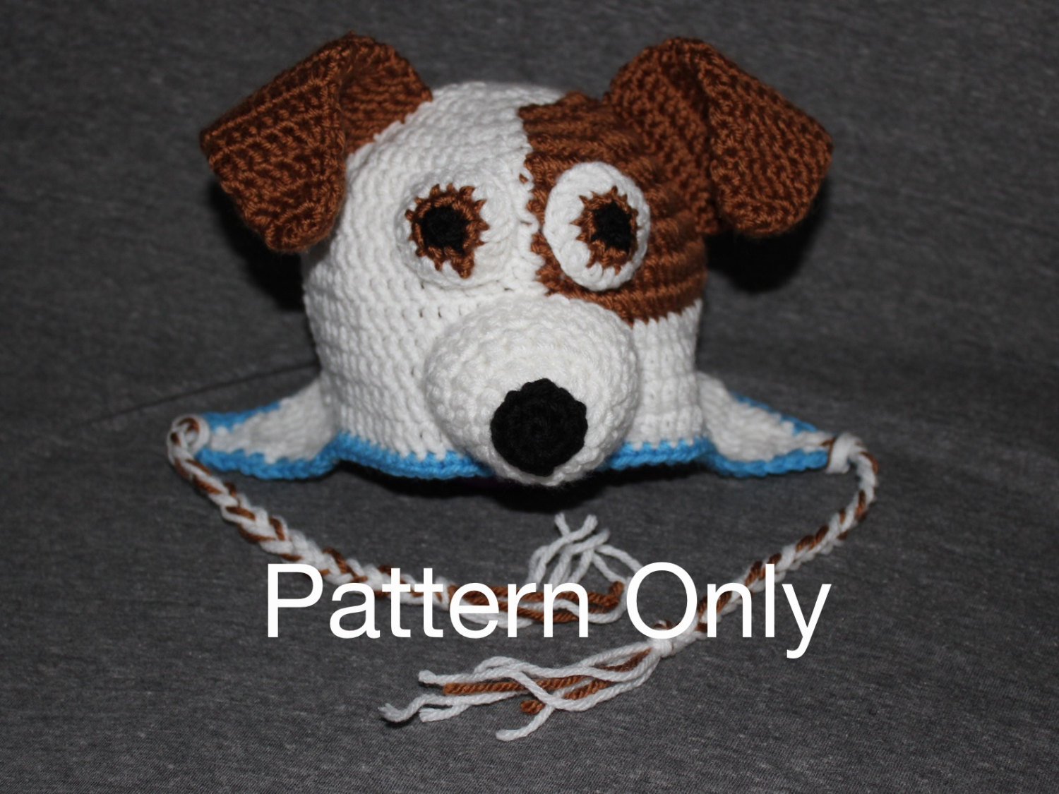 Puppy Dog Crochet Hat Pattern Dogpuppy Terrier Mix Crocheted Hat Pattern Only Jack Russel Etsy