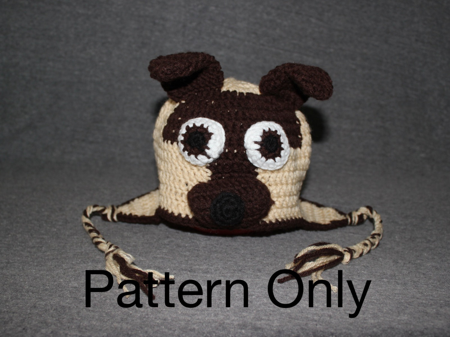 Puppy Dog Crochet Hat Pattern Pug Puppy Crocheted Hat Pattern Crochet Hat Pattern Pug Hat Etsy