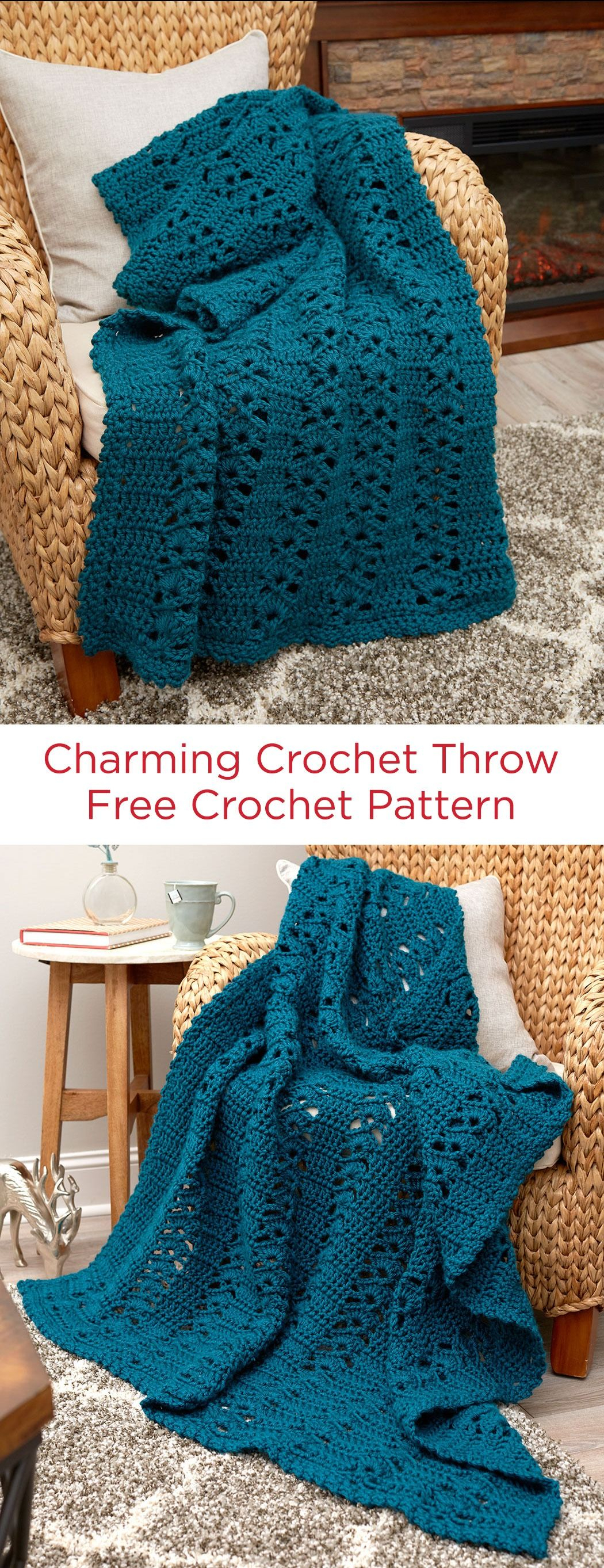 Redheart Free Crochet Patterns Charming Crochet Throw Free Crochet Pattern In Red Heart Soft