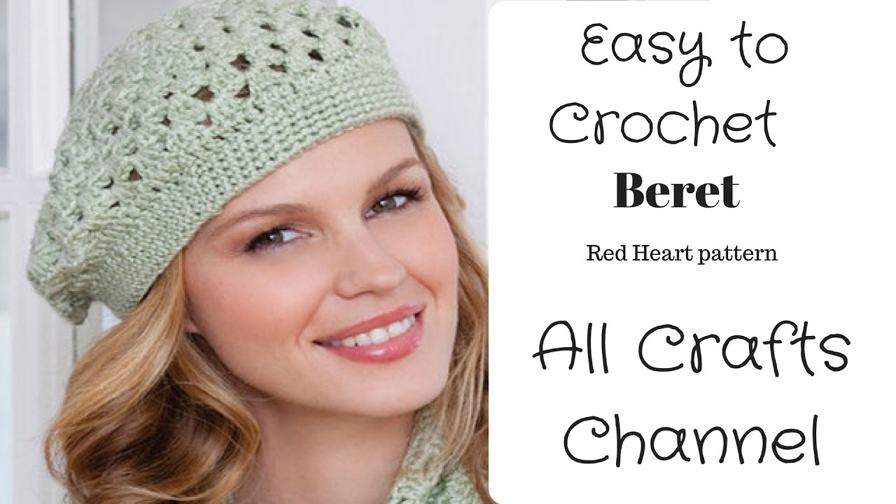 Redheart Free Crochet Patterns How To Crochet Easy Beret Redheart Pattern Lw2741 Yolanda